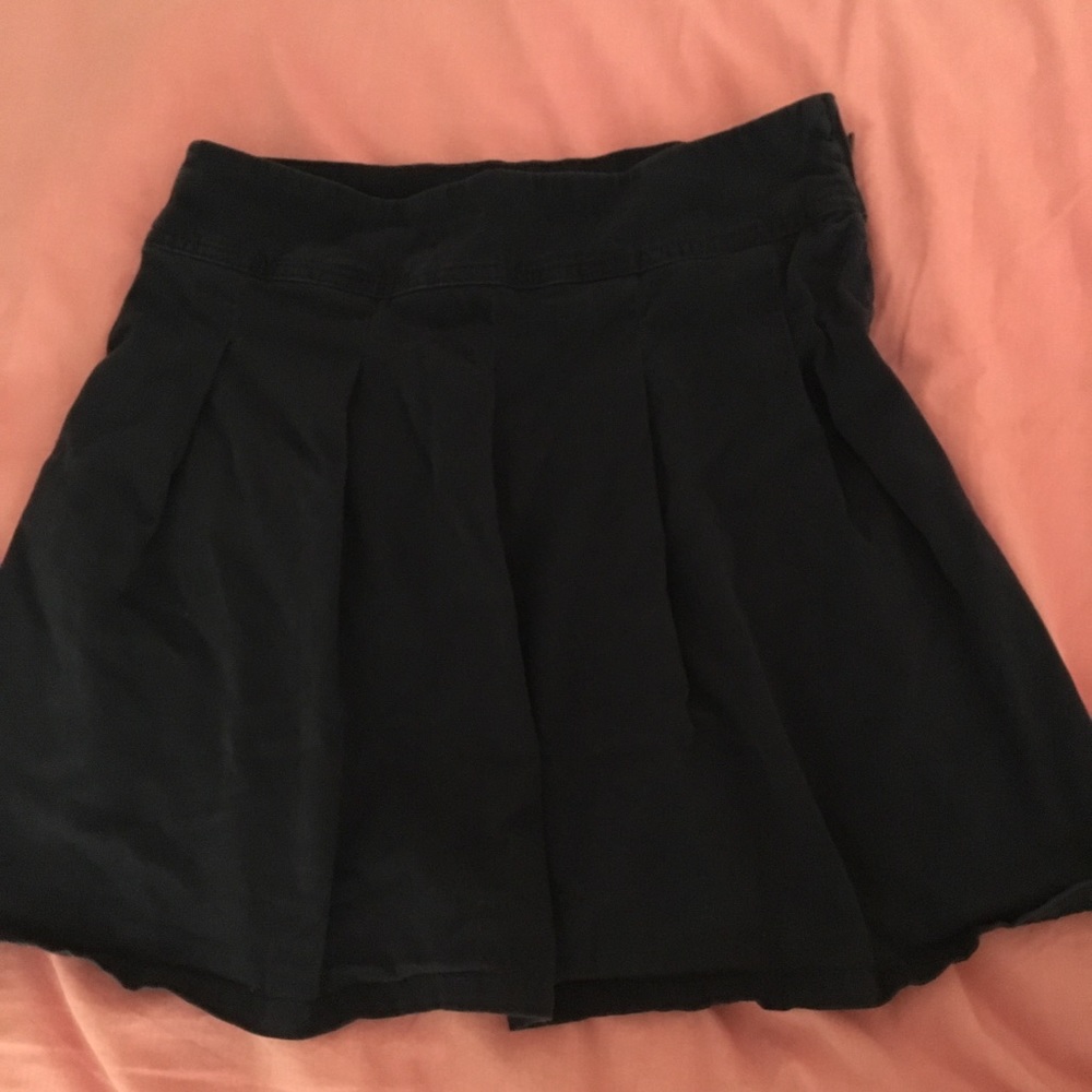 Navy preppy pleated school uniform skirt